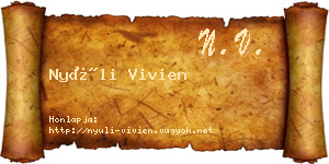 Nyúli Vivien névjegykártya